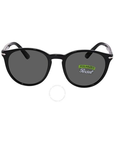 Persol Polarized Green Round Sunglasses Po3152s 901458 52 - Grey