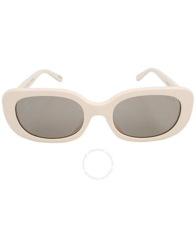 COACH Grey Oval Sunglasses