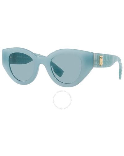 Burberry Meadow Blue Cat Eye Sunglasses Be4390f 408680 47