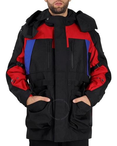Burberry Detachable Puffer Colour-block Jacket - Red
