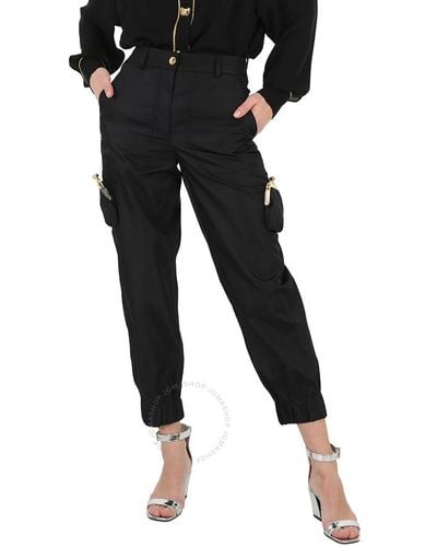 Moschino Coin Purse Pocket Cargo Trousers - Black