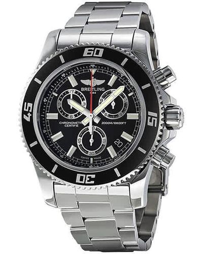 Breitling Superocean Chronograph M2000 Black Dial Watch - Metallic