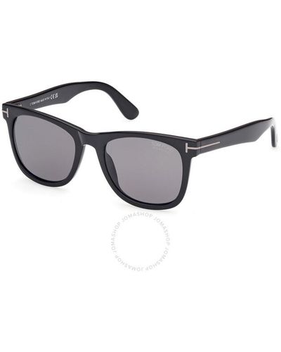 Tom Ford Kevyn Polarized Smoke Square Sunglasses Ft1099-n 01d 52 - Black