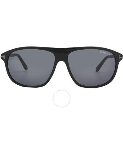 Tom Ford Prescott Smoke Navigator Sunglasses Ft1027-n 01a 60 - Grey