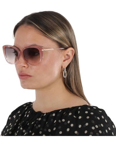 Kate Spade Gray Fuschia Cat Eye Sunglasses Lorene/f/s 035j/ff 57 - Pink