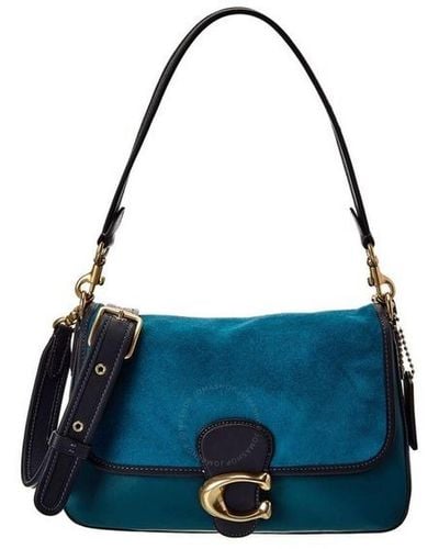 COACH Smooth Leather And Suede Soft Tabby Shoulder Bag - Blue