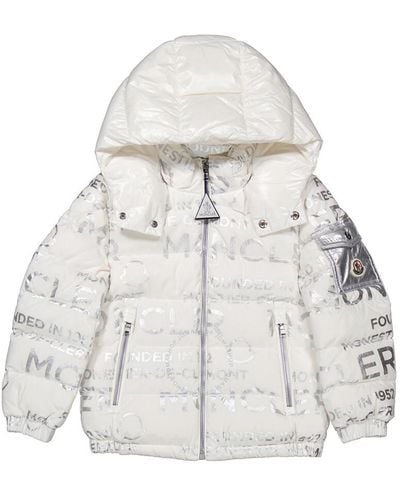 Moncler Boys Orans Logo Quilted Puffer Jacket - Gray