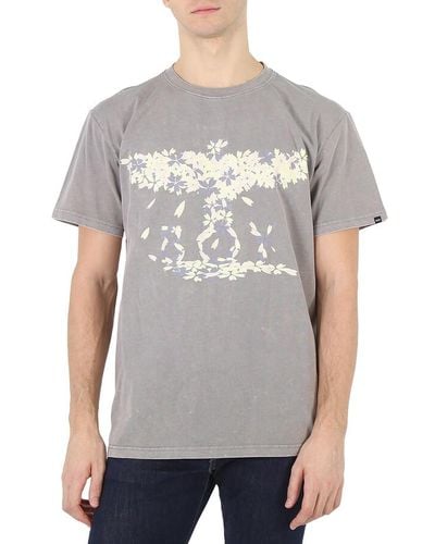 BOY London Washed Boy Eagle Blossom Cotton T-shirt - Grey