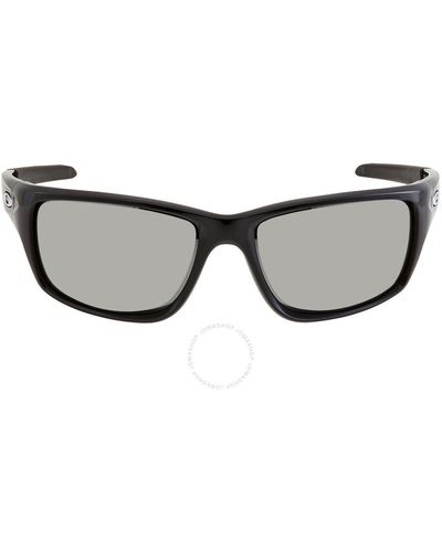 Oakley Canteen Polarized Chrome Iridium Rectangular Sunglasses - Gray