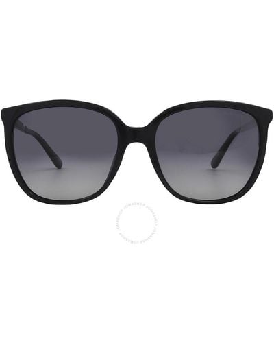 Michael Kors Polarized Dark Gray Square Sunglasses Mk2137u 3005t3 57 - Black