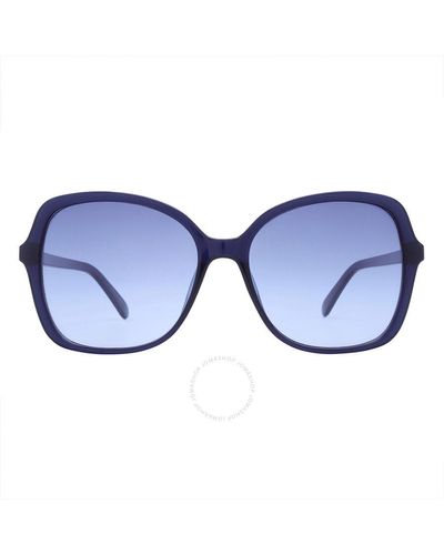 Calvin Klein Blue Gradient Butterfly Sunglasses Ck19561s 410 57
