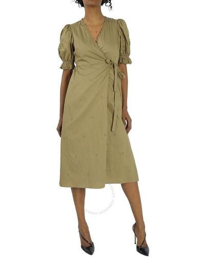 COACH Broderie Anglaise Wrap Dress - Green