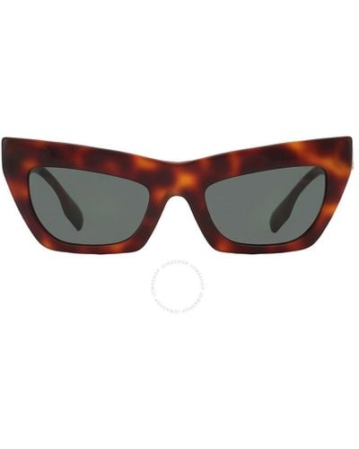 Burberry Dark Green Cat Eye Sunglasses Be4405 331671 51 - Brown