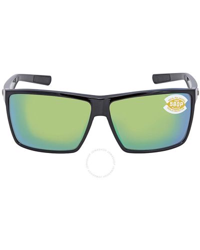 Costa Del Mar Rincon Mirror Polarized Polycarbonate Sunglasses Rin 11 Ogmp 63 - Green