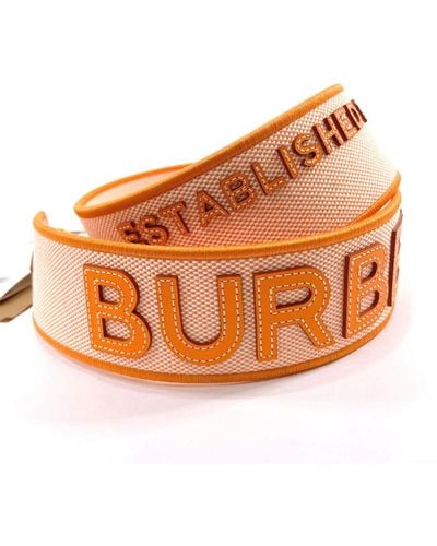 Burberry Softapricot/deeporan Pocket Bag Logo Strap - Orange
