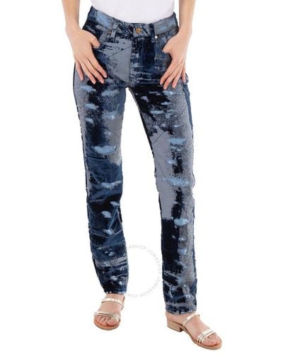 Roberto Cavalli Distressed Jeans - Blue