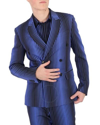 Moschino Double-breasted Stripe Blazer - Blue