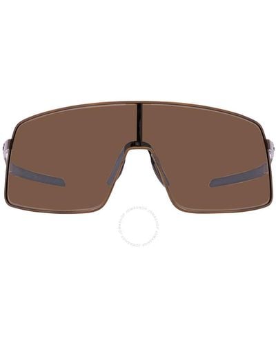 Oakley Sutro Ti Prizm Tungsten Shield Sunglasses Oo6013 601303 36 - Brown