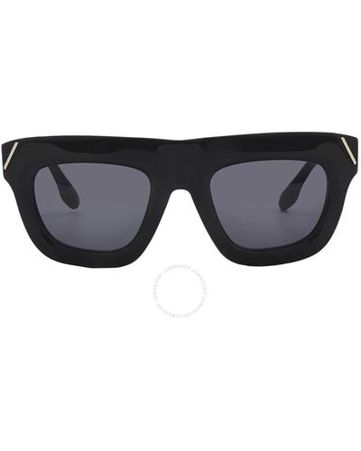 Victoria Beckham Grey Browline Sunglasses Vb642s 001 51 - Black