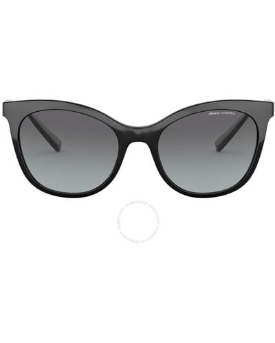 Armani Exchange Grey Gradient Cat Eye Sunglasses Ax4094s 81588g 54