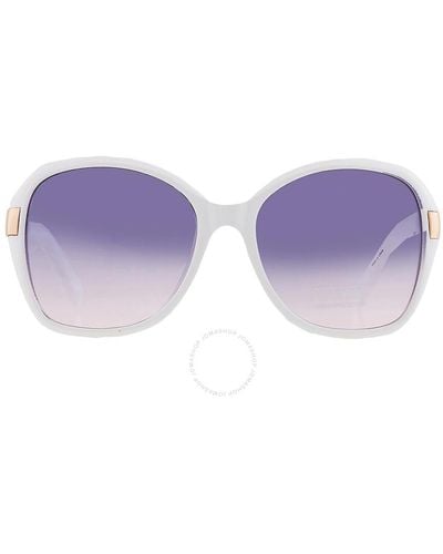 Guess Factory Gradient Bordeaux Butterfly Sunglasses Gf0371 21t 57 - Blue