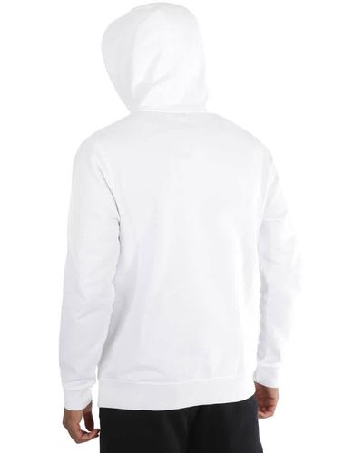 Burberry Globe Graphic Cut-out Sleeve Hoodie - White