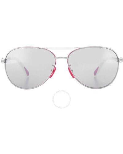 Moncler Steller Smoke Mirror Pilot Sunglasses Ml0241-h 16c 62 - Gray