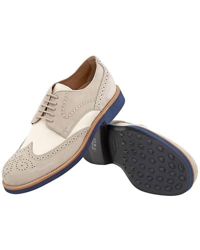 Tod's Perforated Two-tone Nubuck Oxford Brogues - Brown