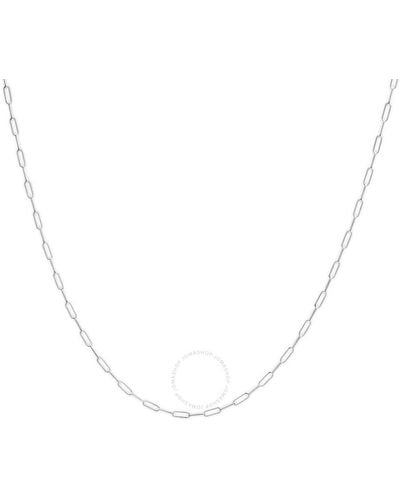 Haus of Brilliance Solid 14k Gold 2.5mm Paperclip Chain Necklace 18" Inches - Metallic