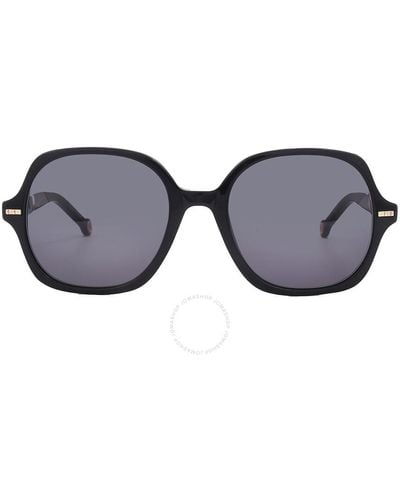 Carolina Herrera Gray Square Sunglasses Her 0106/s 0kdx/ir 55