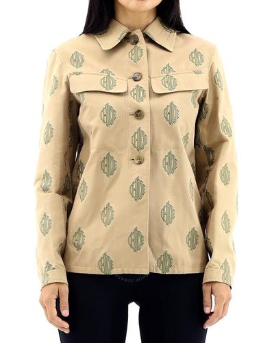 Chloé Embroidered Shirt Jacket - Natural