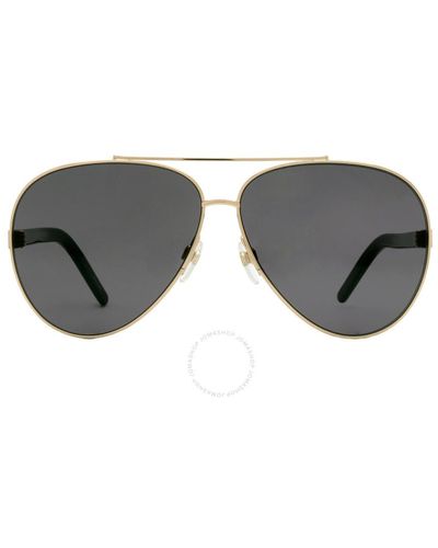 Marc Jacobs Gray Pilot Sunglasses - Black