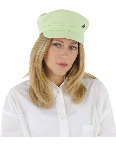 Maison Michel Soft Abby Rever Cotton-blend Baker-boy Hat - Green