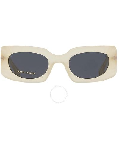 Marc Jacobs Gray Rectangular Sunglasses Mj 1075/s 040g/ir 50 - Blue
