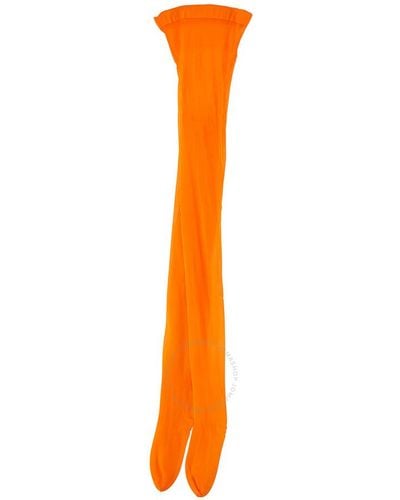 Burberry Monogram Motif Seamed Tights - Orange