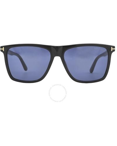Tom Ford Fletcher Blue Browline Sunglasses Ft0832 01v 57