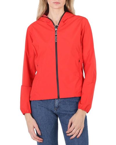 Save The Duck Jack Astrea Hooded Rain Jacket - Red