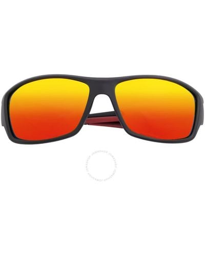 Breed Aquarius Mirror Coating Wrap Sunglasses Bsg060rd - Yellow