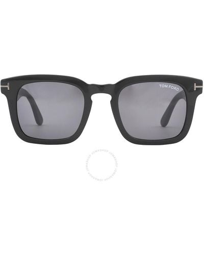Tom Ford Dax Smoke Square Sunglasses Ft0751-n 01a 50 - Black