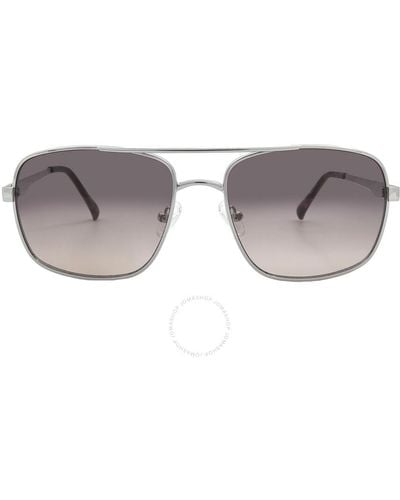 Guess Factory Gradient Brown Rectangular Sunglasses Gf0211 10f 58 - Grey