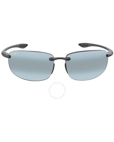 Maui Jim Ho'okipa Gray Oval Sunglasses 407-02 64 - Blue