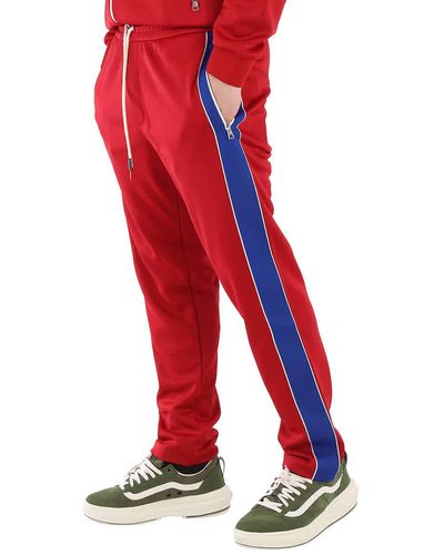 Moncler Striped Drawstring Joggers - Red