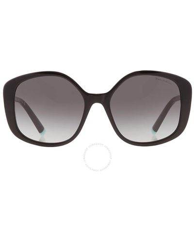 Tiffany & Co. Grey Gradient Irregular Sunglasses - Brown