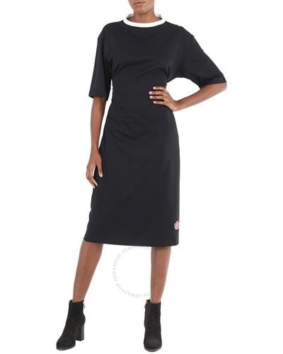 Marni Crewneck Short Sleeves Dress - Black