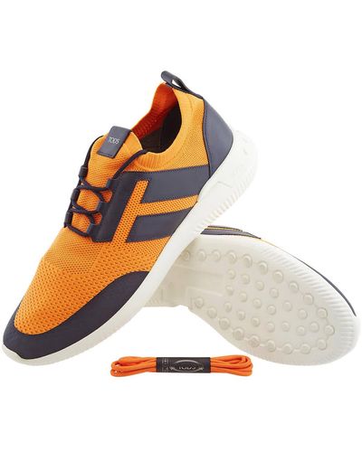 Tod's No_code_02 Knit High Tech Fabric Sneakers - Orange