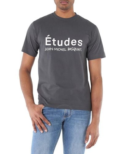 Etudes Studio X Jean Michel Baquiat Logo-print T-shirt - Grey