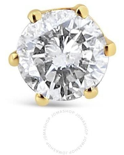 Haus of Brilliance 14k Gold Diamond Solitaire 6-prong Single Solitaire Stud Earring - White