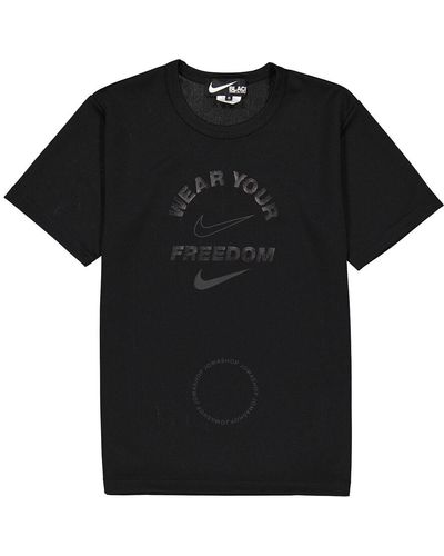 Comme des Garçons Cotton Jersey Nike Freedom T-shirt - Black
