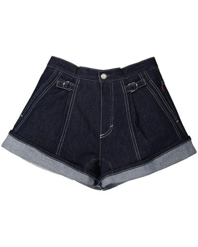 Chloé Recycled Denim Shorts - Blue