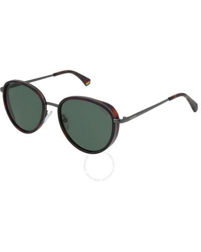 Polaroid Oval Sunglasses Pld 6150/s/x 0086/uc 53 - Green